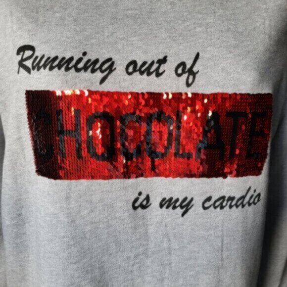 Alison Sheri - Organic Cotton Reversible Sequins Sweatshirt Small - Picture 11 of 13